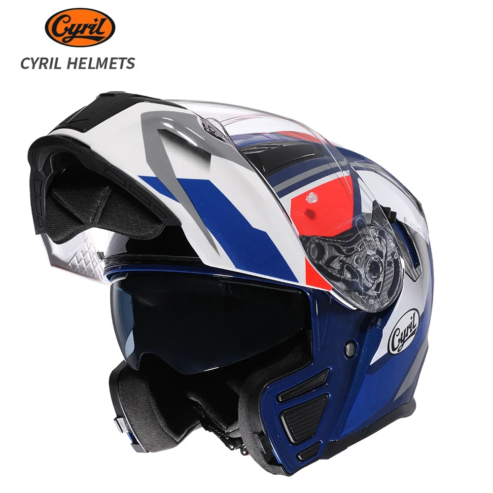 Full Face Motorcycle Helmet With Bluetooth - Cyril Tam Yüz Yarış Kaskları Çift