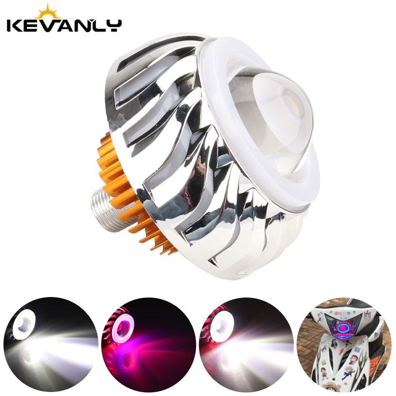 Universal Motorcycle Led Headlight Projector - 1 adet araba motosiklet far çift