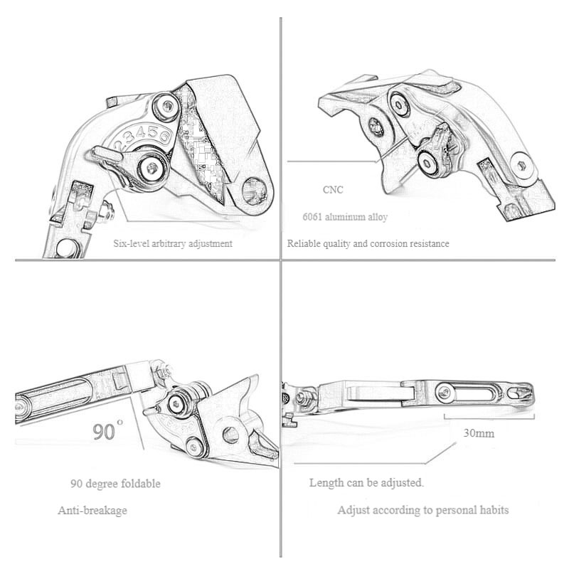 HONDA için NC700X NC700 X 2016 - Cnc Aluminum Adjustable Brake Clutch Levers incelemesi ve fiyatı