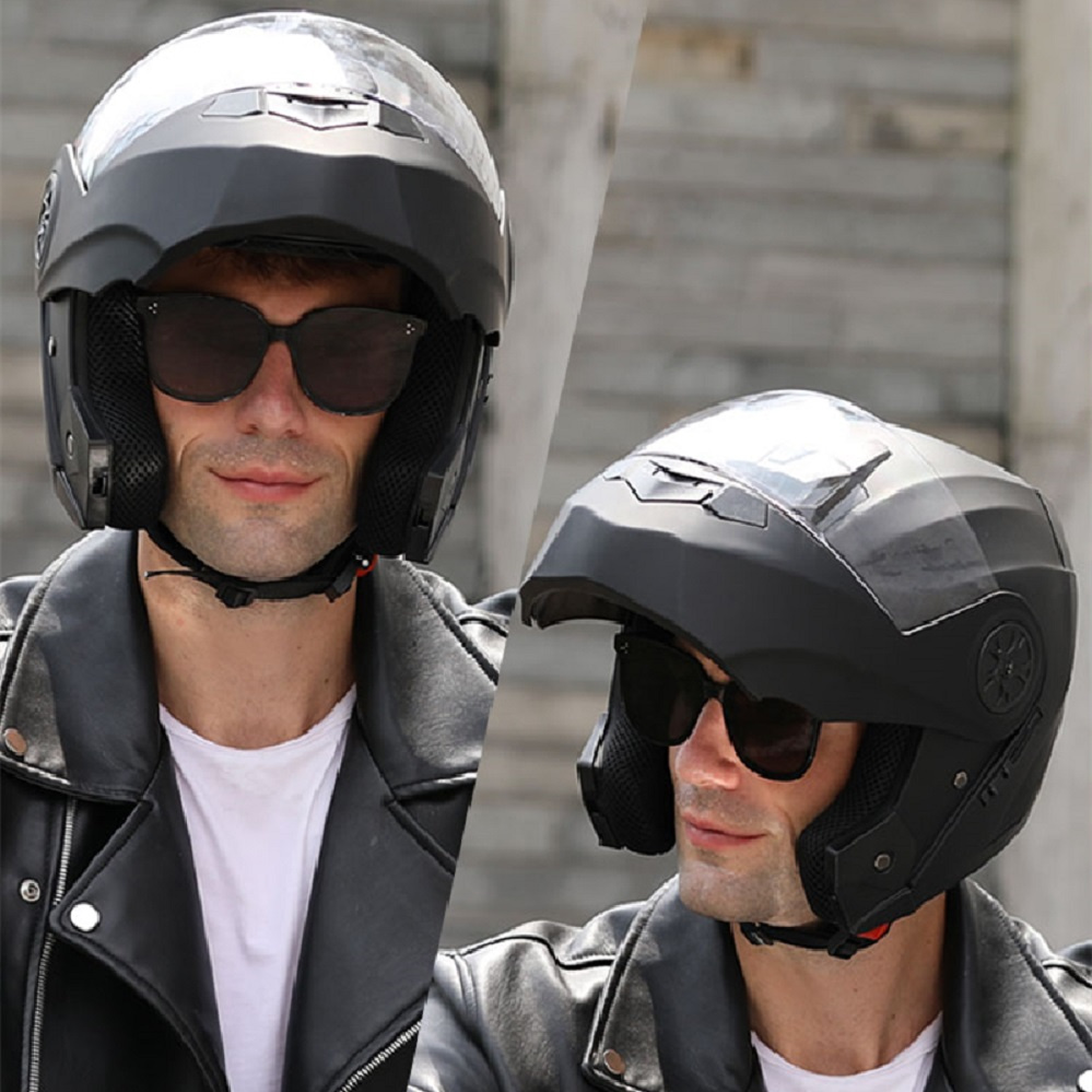 Modüler Çift Lensli Motosiklet - Modular Flip Up Motorcycle Helmet Dot Approved incelemesi ve fiyatı