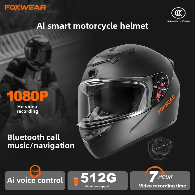 AI İstihbarat Motosiklet Kaskı - Full Face Motorcycle Helmet With Bluetooth incelemesi ve fiyatı