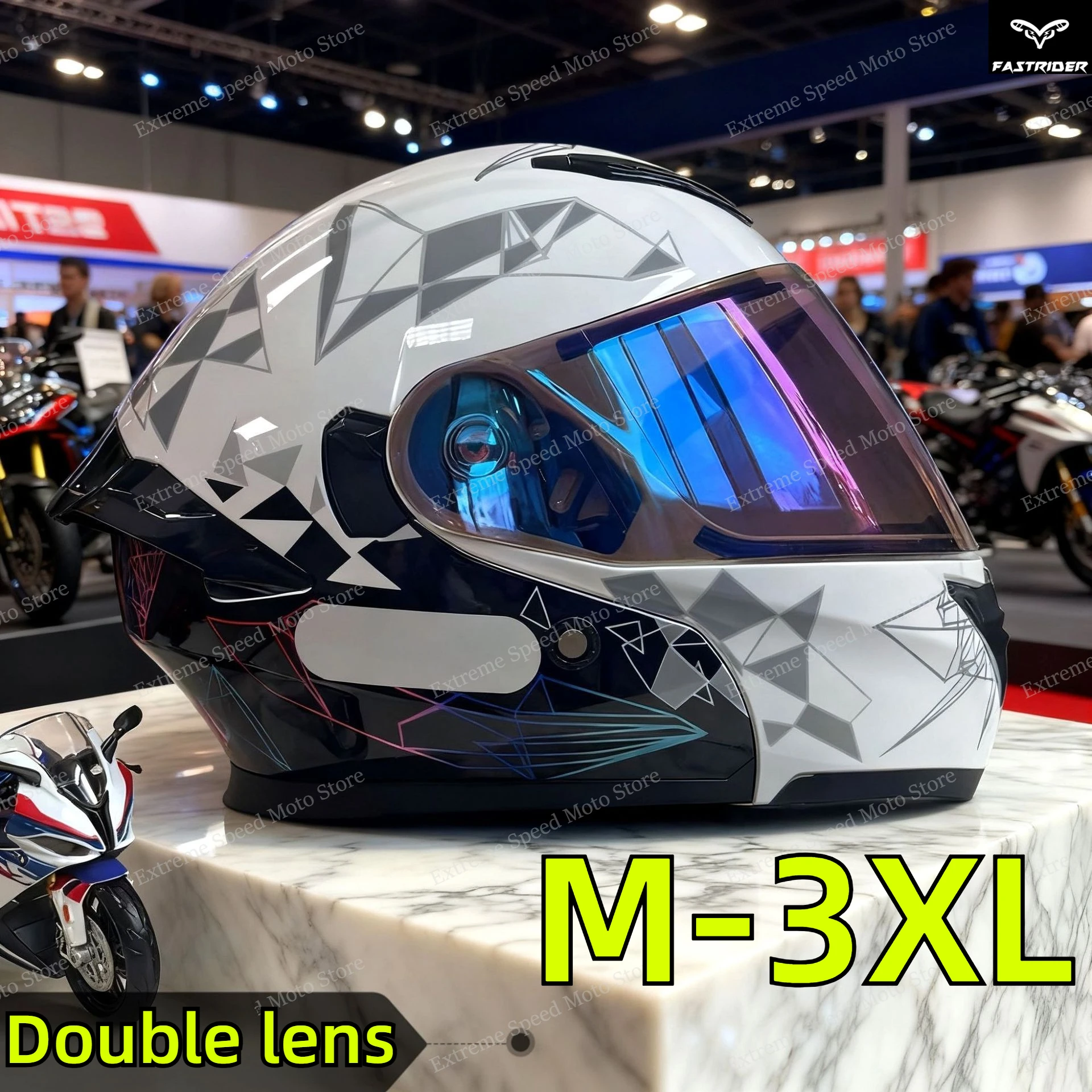 Sertifikalı Modüler Açılır Kap - Dual Visor Motorcycle Racing Helmet incelemesi ve fiyatı