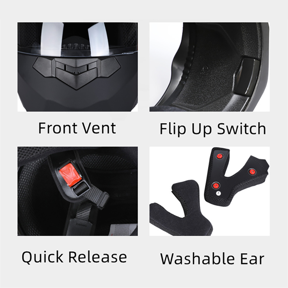 Kişiselleştirilmiş tam yüz Cas - Full Face Motorcycle Helmet With Bluetooth incelemesi ve fiyatı